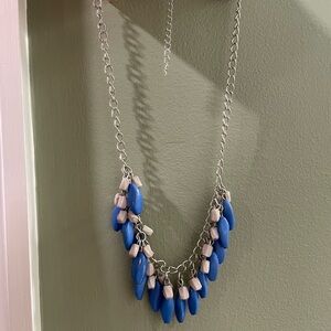 Blue bead necklace